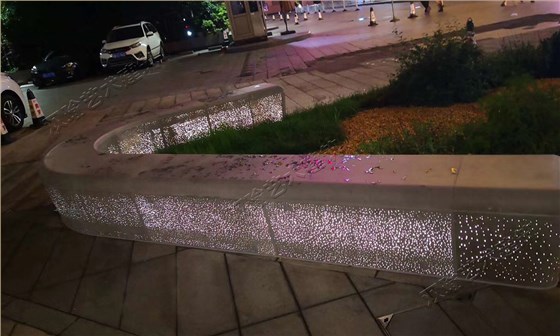 上海徐家汇透光景观坐凳&mdash;透光混凝土